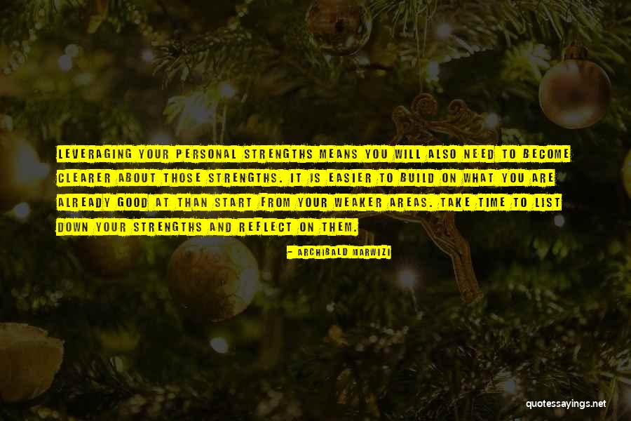 Strengths Quotes Quotes By Archibald Marwizi