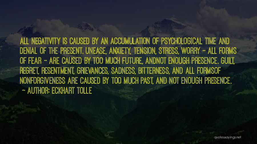 Stress And Anxiety Quotes By Eckhart Tolle