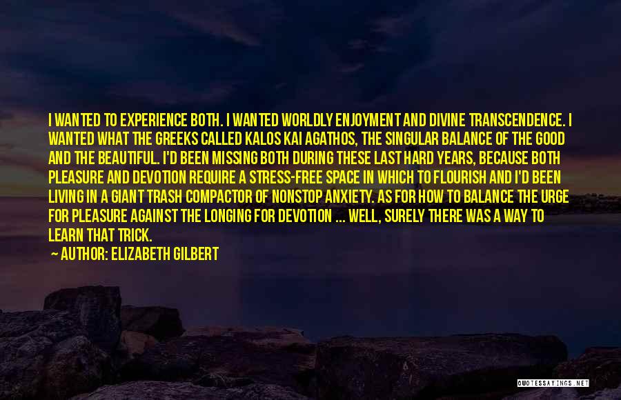 Stress And Anxiety Quotes By Elizabeth Gilbert