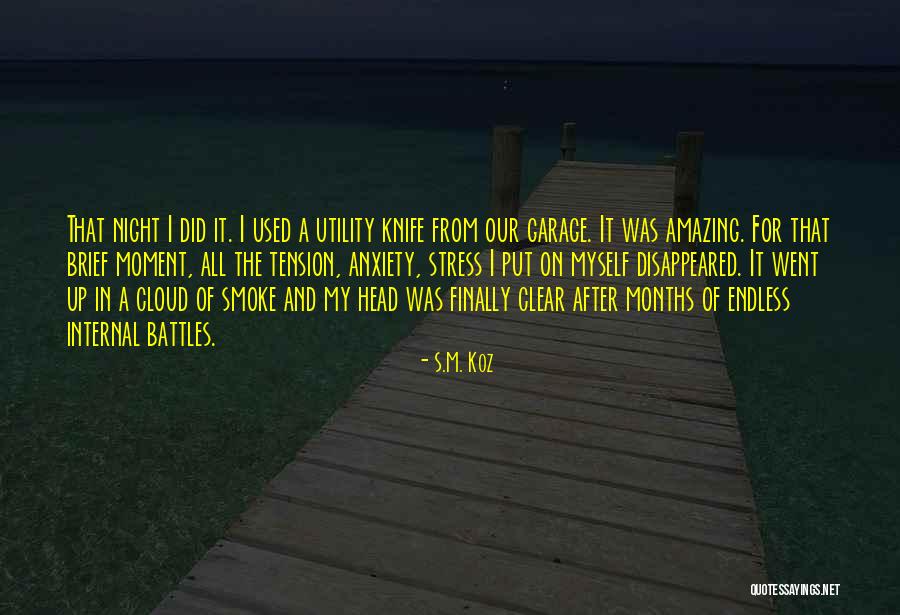 Stress And Anxiety Quotes By S.M. Koz Stress And Anxiety Quotes By S.M. Koz