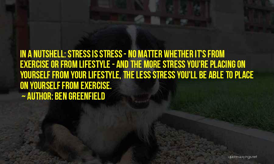 Stress And Exercise Quotes By Ben Greenfield