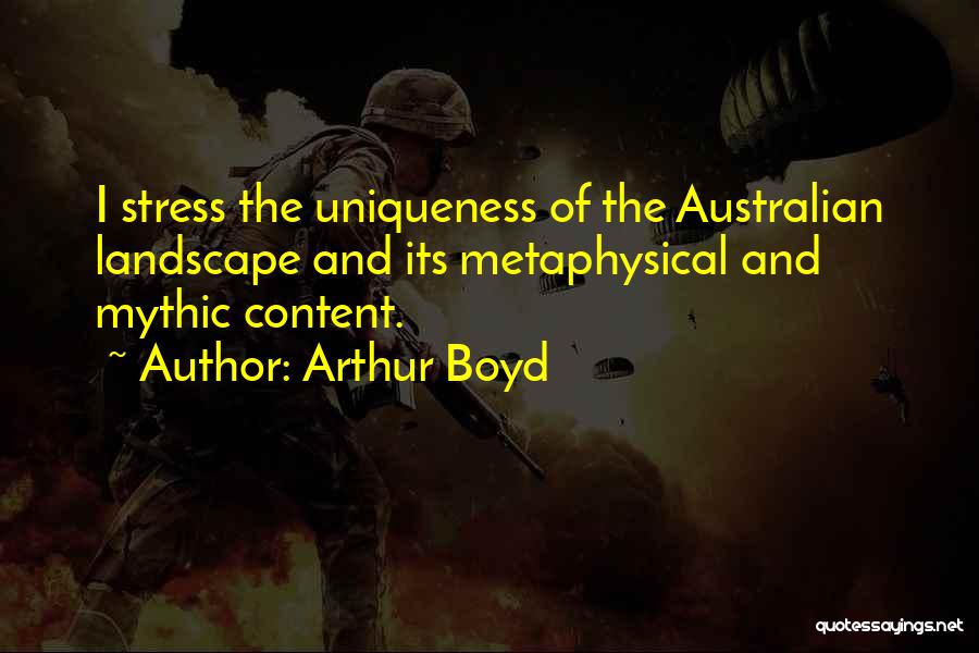 Stress And Quotes By Arthur Boyd