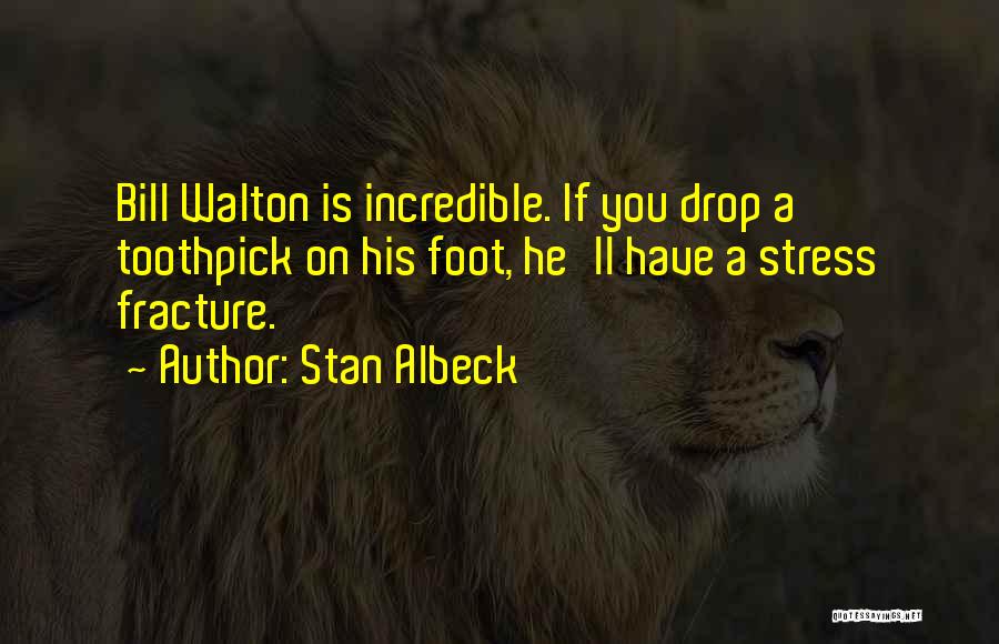 Stress Fracture Quotes By Stan Albeck