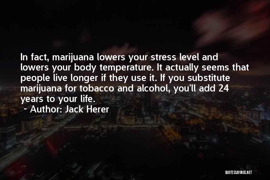 Stress Level Quotes By Jack Herer