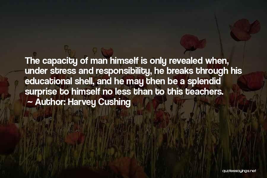 Stress Over No Man Quotes By Harvey Cushing