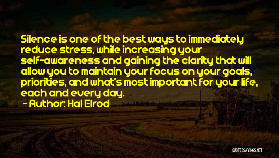 Stress Reduce Quotes By Hal Elrod