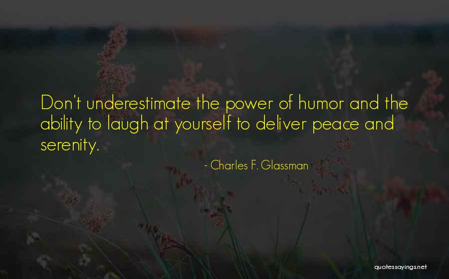 Stress Relief Inspirational Quotes By Charles F. Glassman