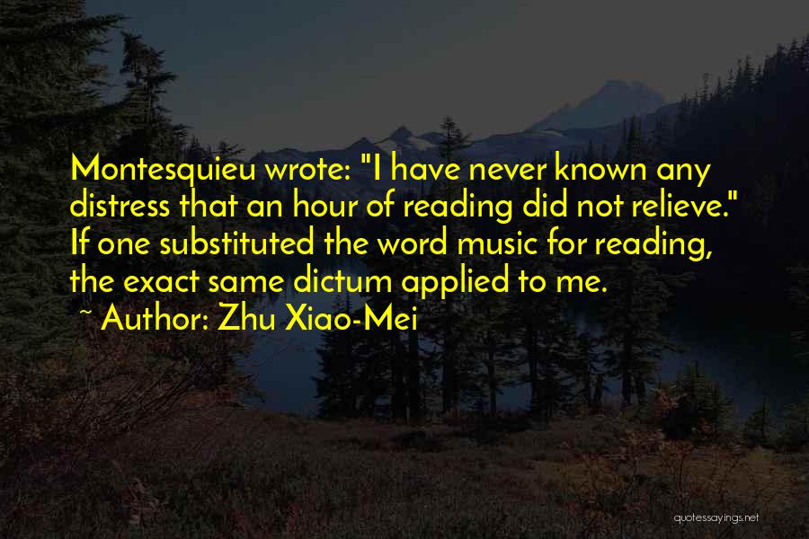 Stress Relieve Quotes By Zhu Xiao-Mei