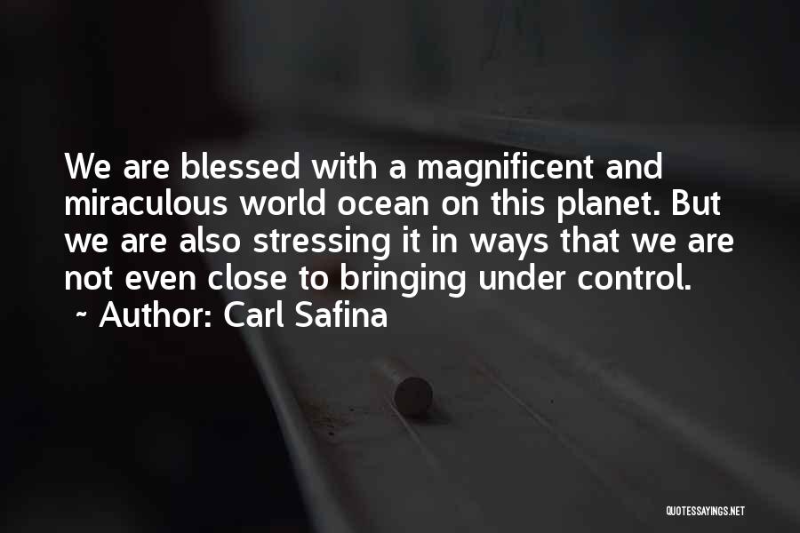 Stressing Over Things You Cannot Control Quotes By Carl Safina