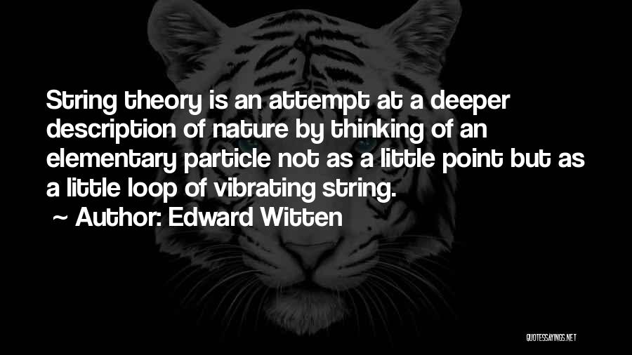 String Theory Quotes By Edward Witten