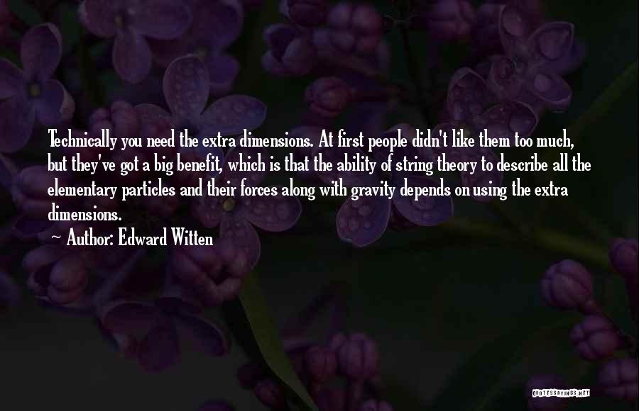 String Theory Quotes By Edward Witten