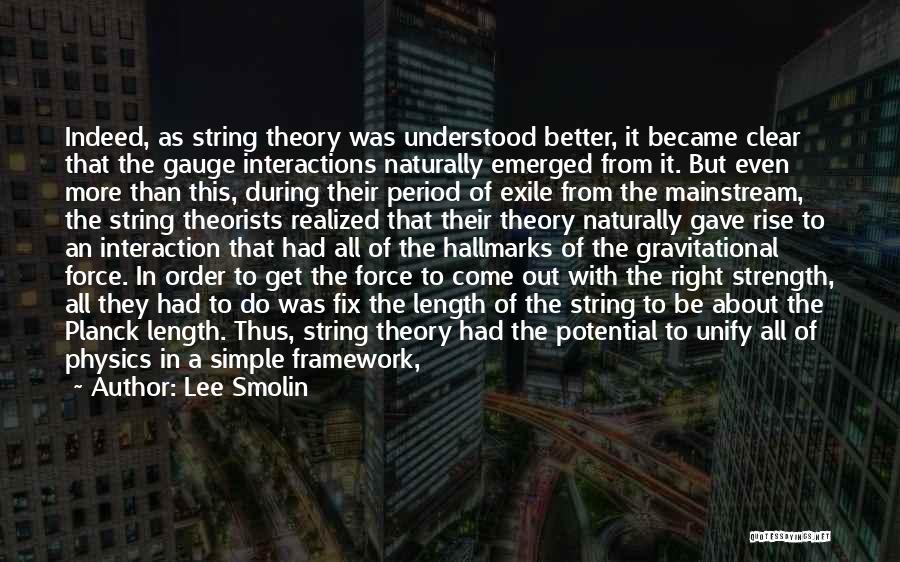 String Theory Quotes By Lee Smolin