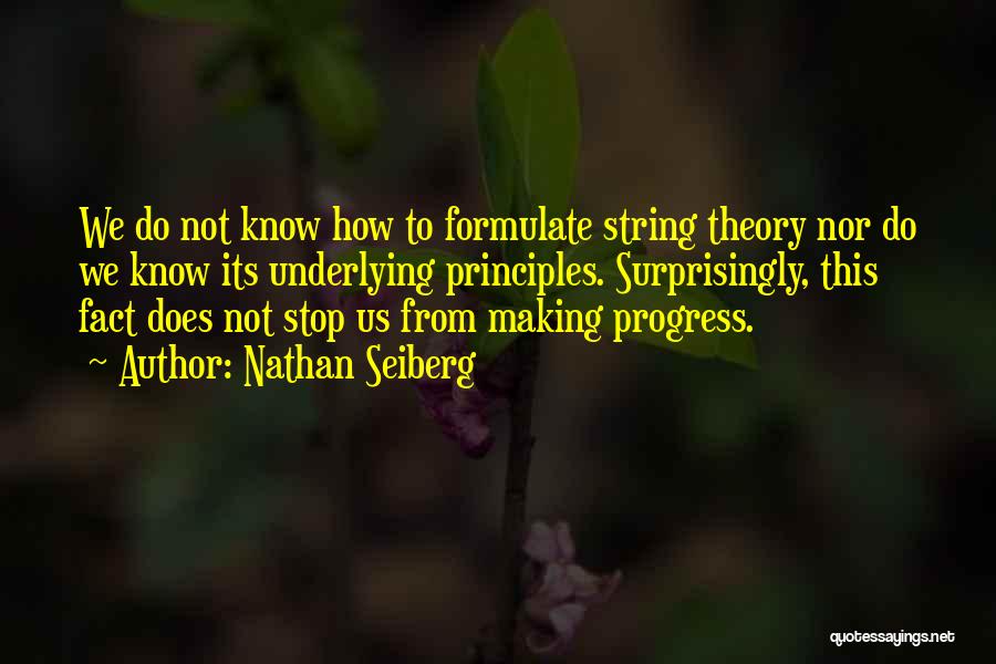 String Theory Quotes By Nathan Seiberg