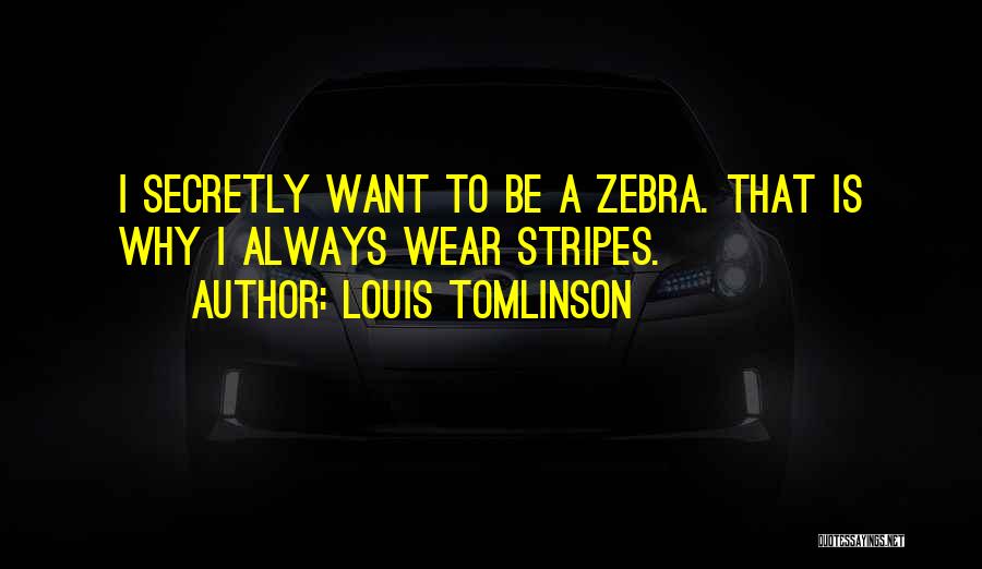 Stripes Of A Zebra Quotes By Louis Tomlinson