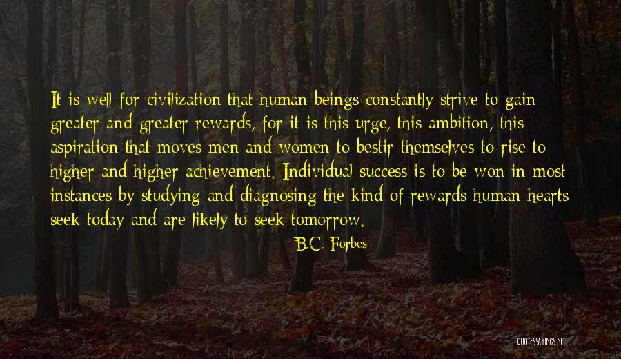 Strive For Success Quotes By B.C. Forbes Strive For Success Quotes By B.C. Forbes