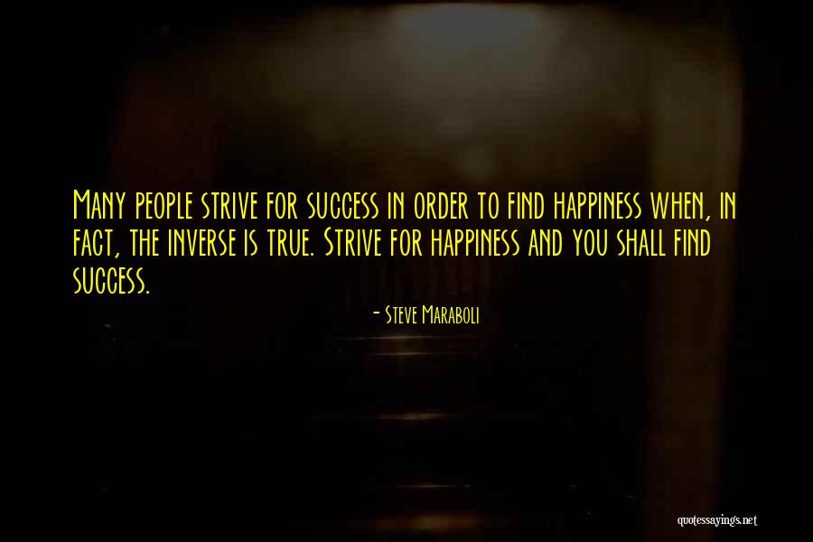 Strive For Success Quotes By Steve Maraboli