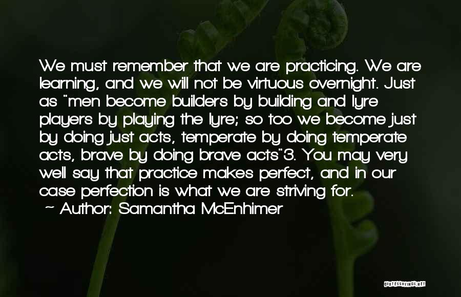 Striving For Perfection Quotes By Samantha McEnhimer