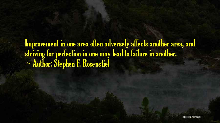 Striving For Perfection Quotes By Stephen F. Rosenstiel