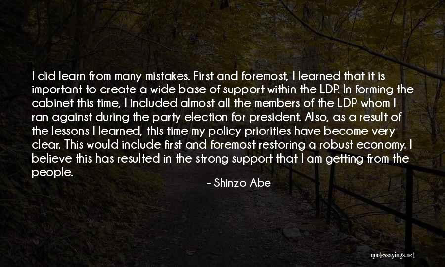 Strong Base Quotes By Shinzo Abe Strong Base Quotes By Shinzo Abe