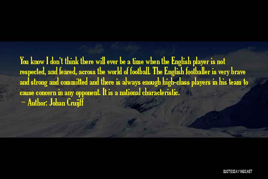 Strong Characteristic Quotes By Johan Cruijff