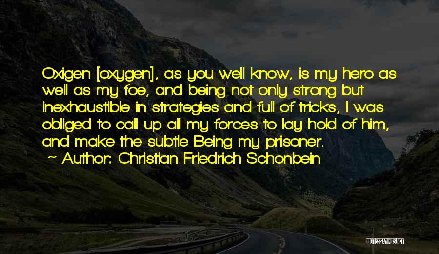 Strong Christian Quotes By Christian Friedrich Schonbein