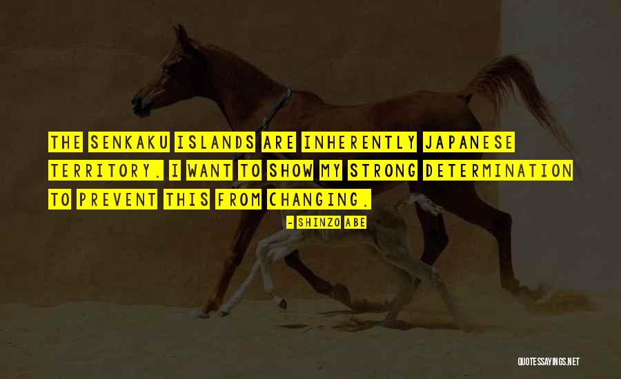 Strong Determination Quotes By Shinzo Abe