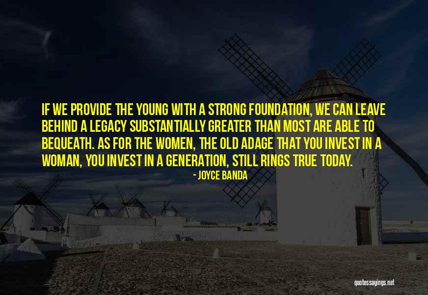 Strong Foundation Quotes By Joyce Banda