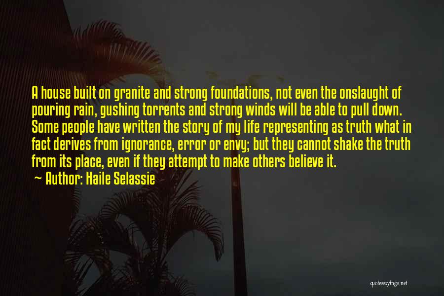 Strong Foundations Quotes By Haile Selassie