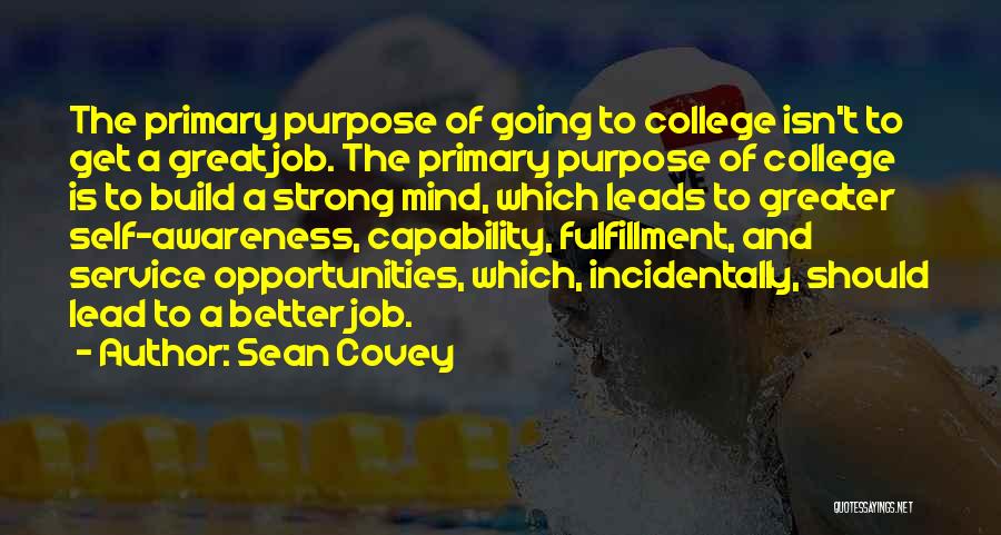 Strong Mind Quotes By Sean Covey