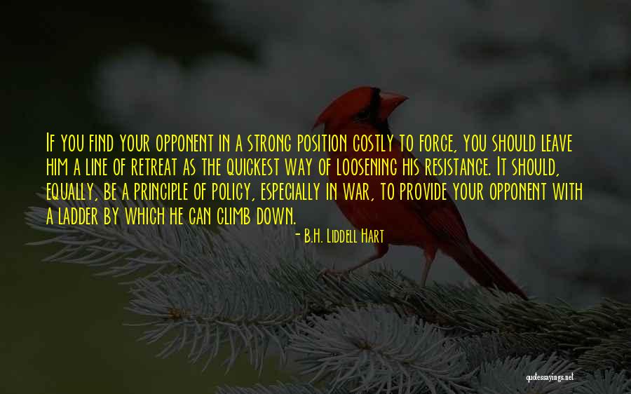 Strong Opponent Quotes By B.H. Liddell Hart Strong Opponent Quotes By B.H. Liddell Hart