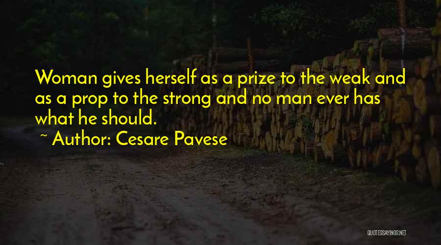 Strong Woman And Man Quotes By Cesare Pavese