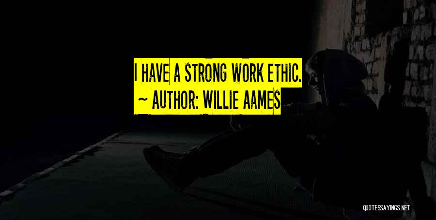 Strong Work Ethic Quotes By Willie Aames