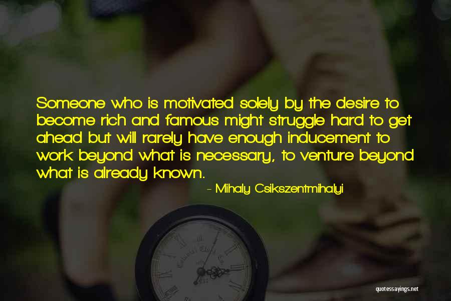 Struggle And Hard Work Quotes By Mihaly Csikszentmihalyi