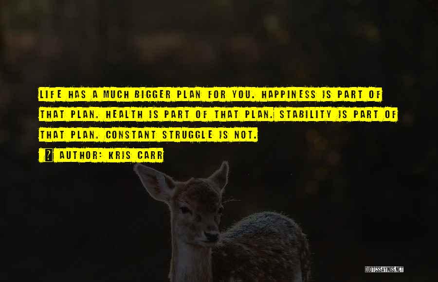 Struggle For Happiness Quotes By Kris Carr