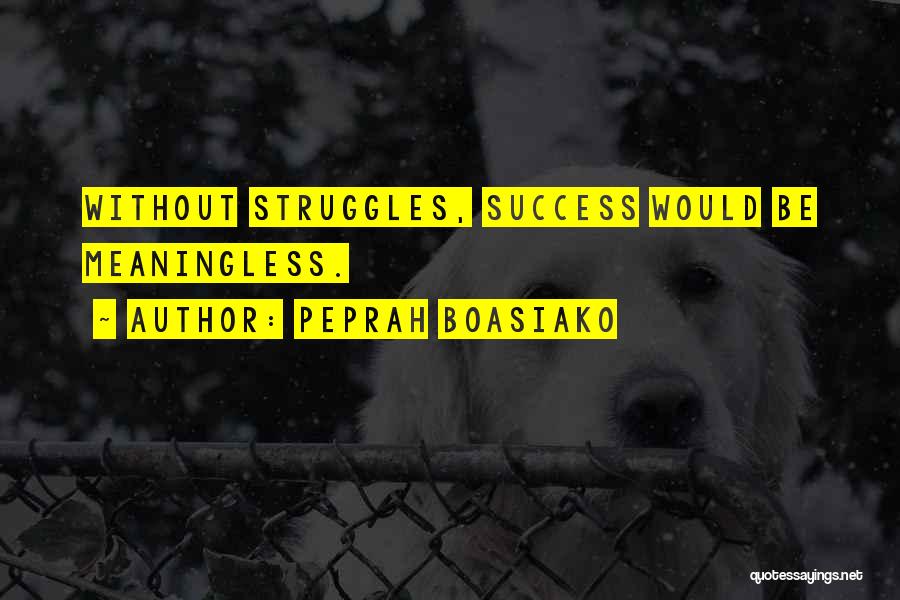 Struggles And Success In Life Quotes By Peprah Boasiako