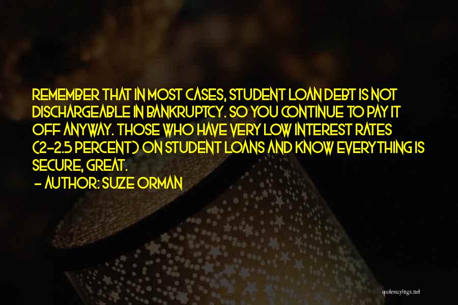 Student Debt Quotes By Suze Orman