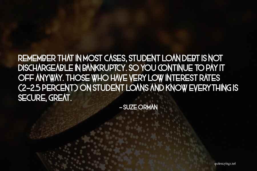 Student Loan Debt Quotes By Suze Orman