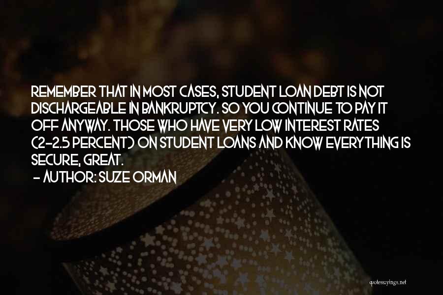 Student Loans Quotes By Suze Orman