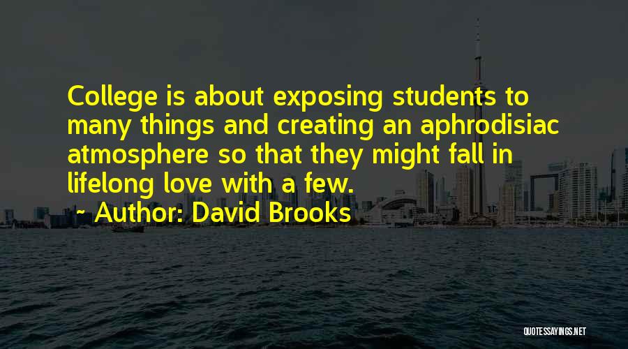 Students Going To College Quotes By David Brooks