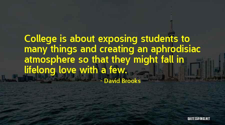 Students Going To College Quotes By David Brooks