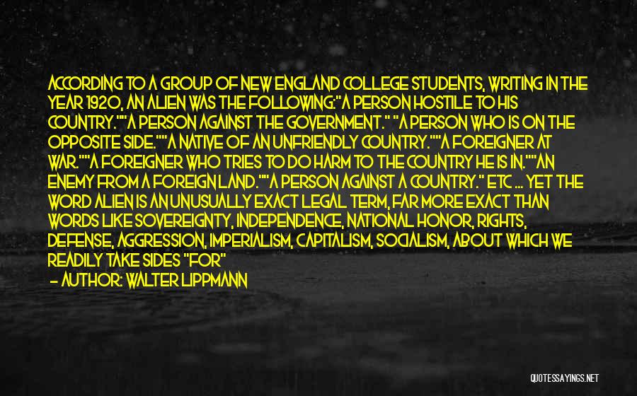 Students Going To College Quotes By Walter Lippmann