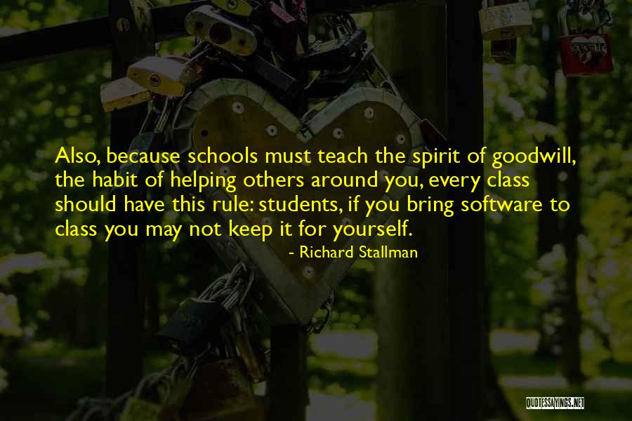 Students Helping Each Other Quotes By Richard Stallman Students Helping Each Other Quotes By Richard Stallman