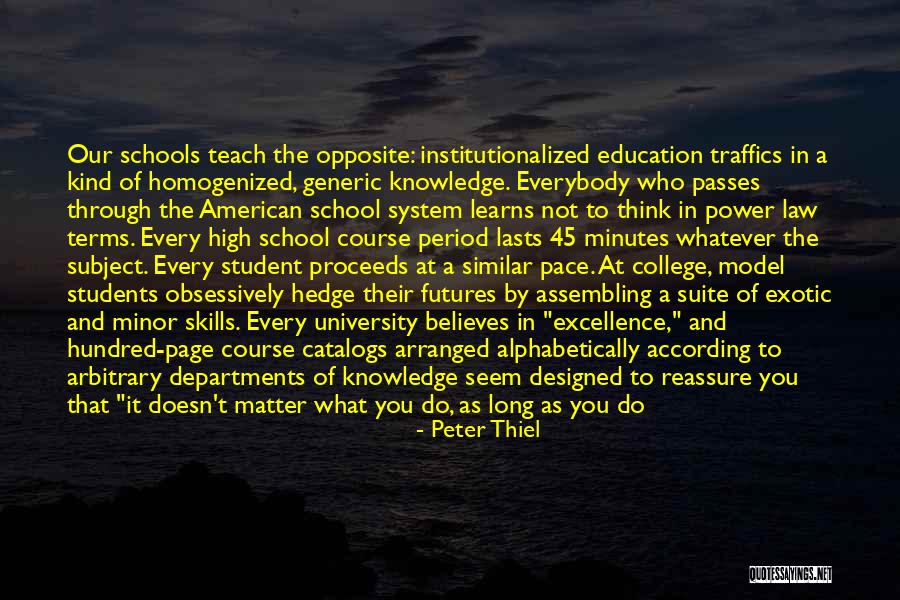 Students In High School Quotes By Peter Thiel