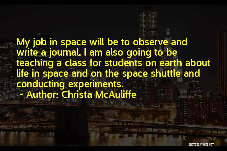 Students To Write About Quotes By Christa McAuliffe