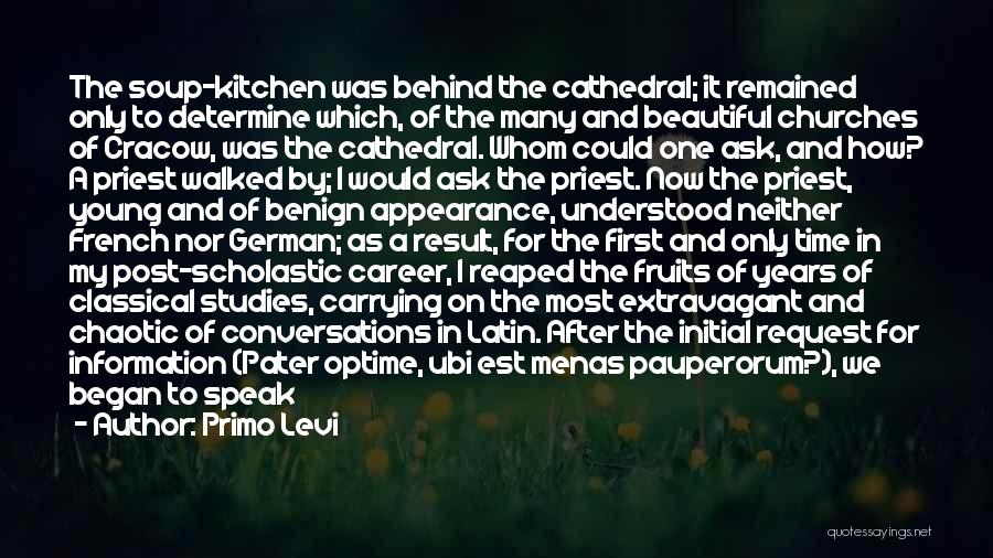 Studies First Quotes By Primo Levi