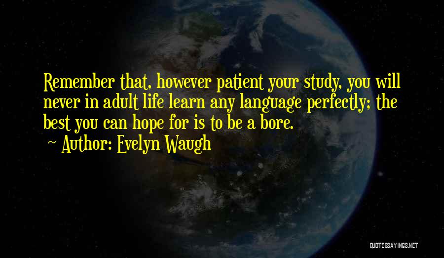 Study Bore Quotes By Evelyn Waugh