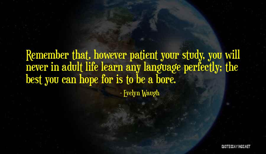 Study Language Quotes By Evelyn Waugh Study Language Quotes By Evelyn Waugh