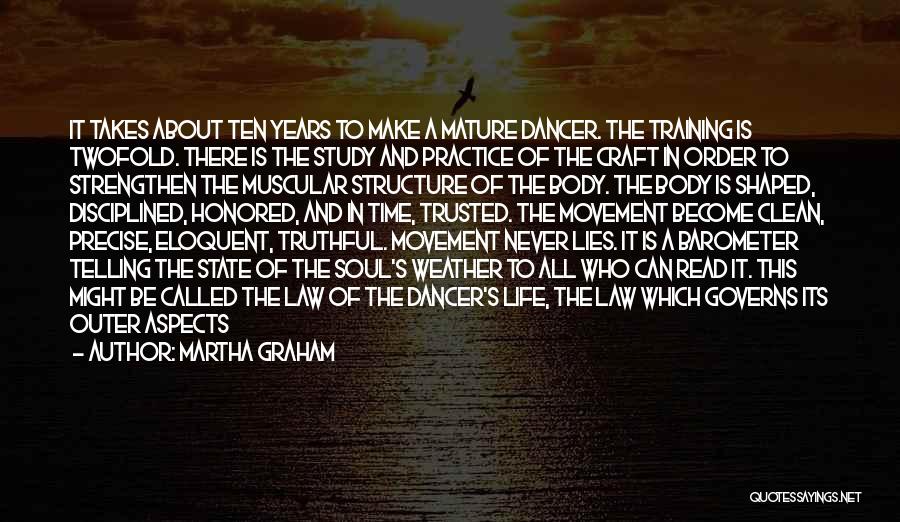 Study Of Law Quotes By Martha Graham