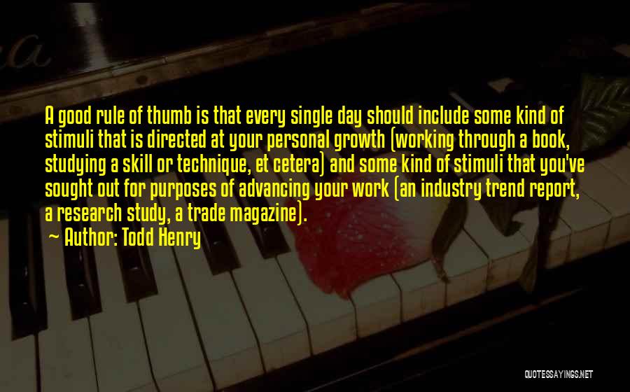 Study Skill Quotes By Todd Henry