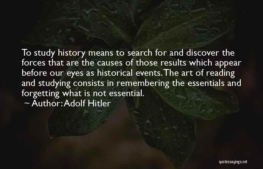 Studying History Quotes By Adolf Hitler